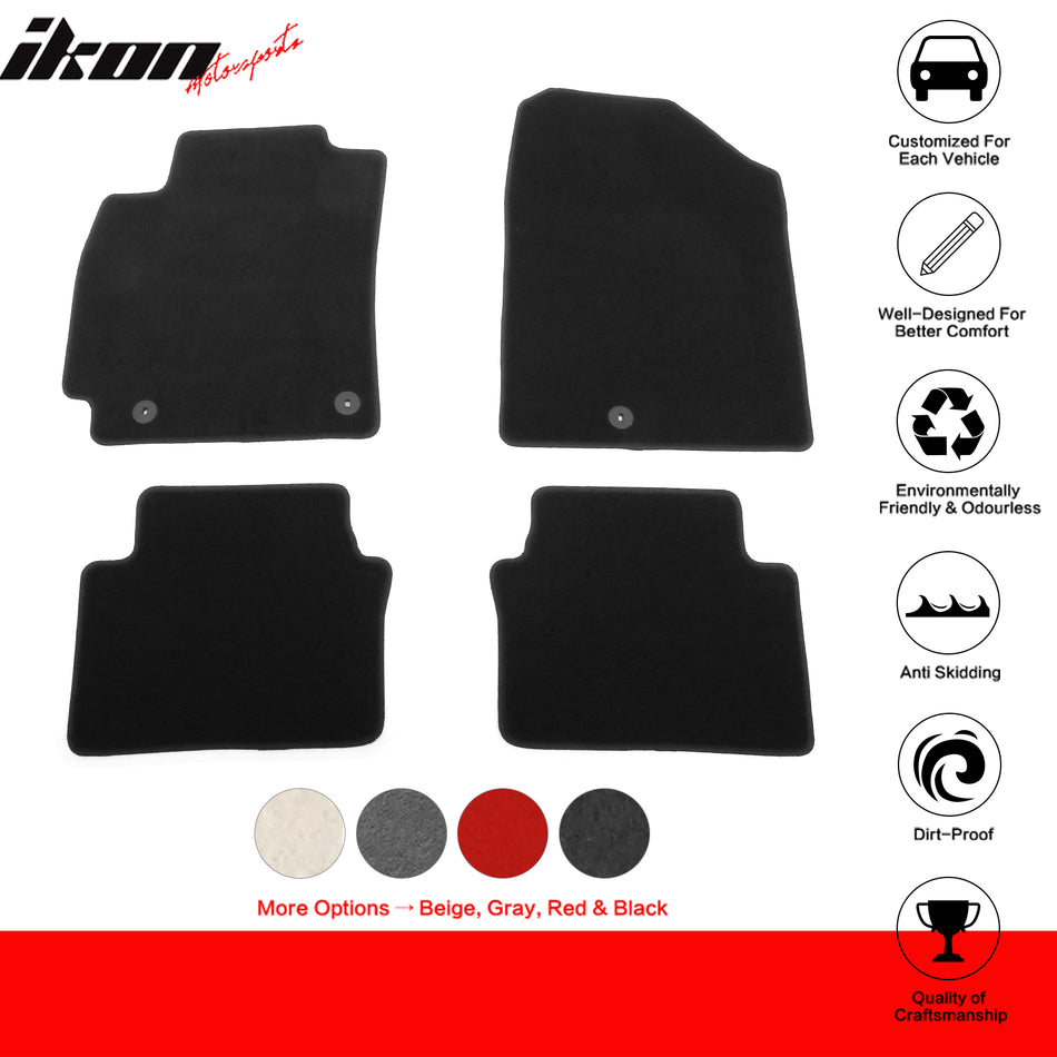 2019-2021 Hyundai Veloster OE Style Black Floor Mats Nylon 4PCS