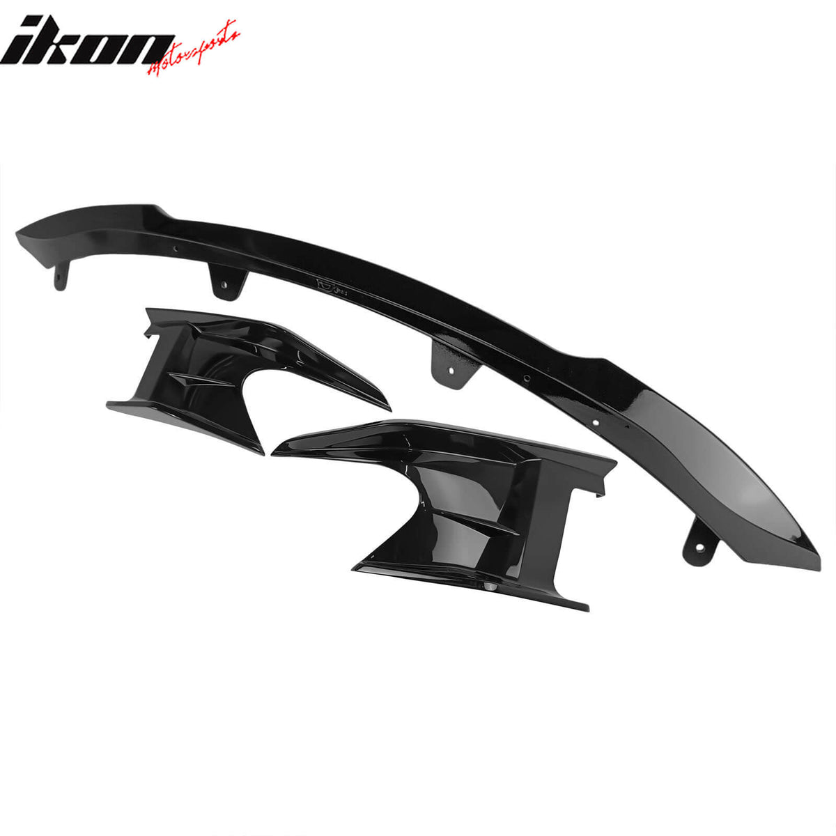 Fits 19-22 Toyota Corolla Front Bumper Lip Spoiler Gloss Black ABS Side Canards