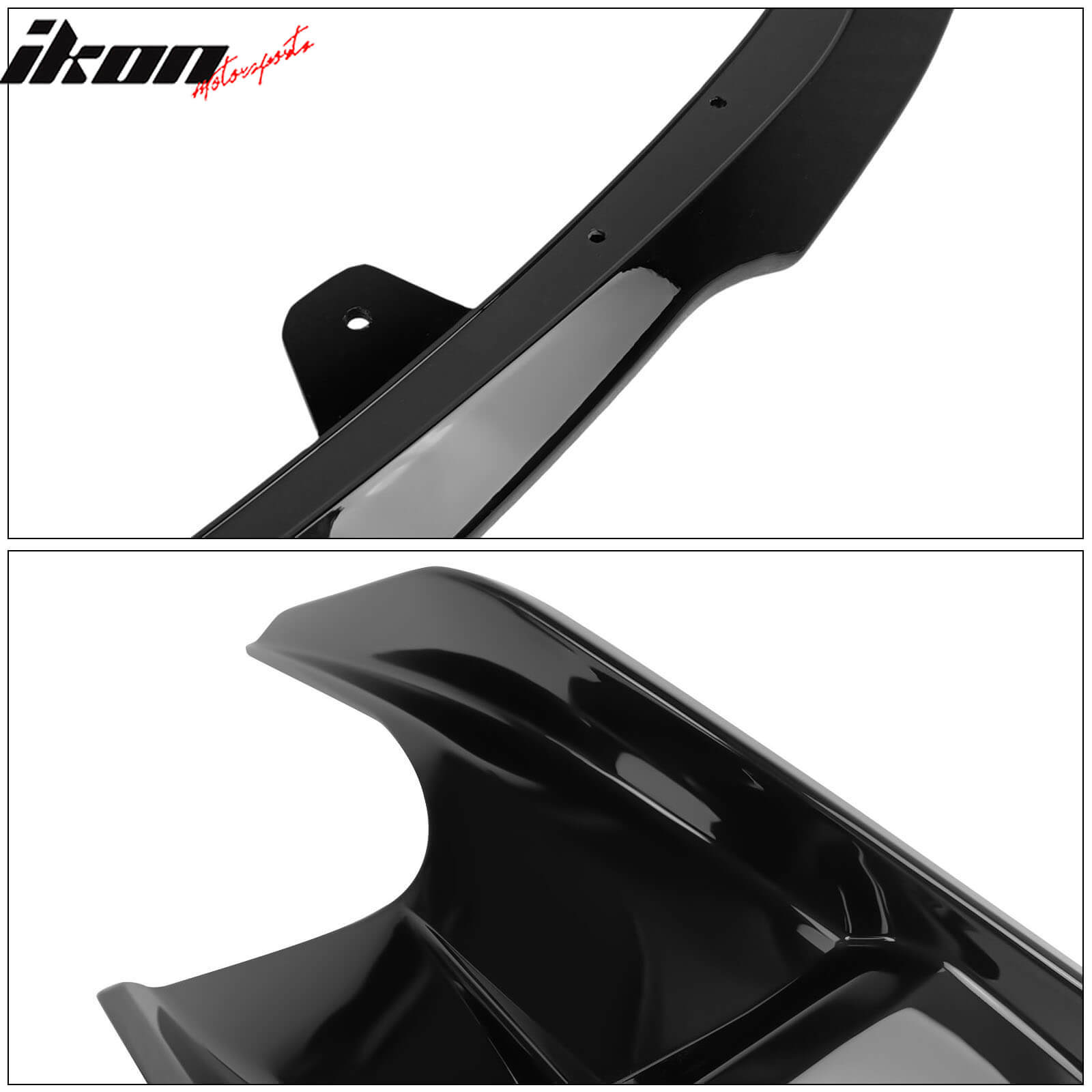 Fits 19-22 Toyota Corolla Front Bumper Lip Spoiler Gloss Black ABS Side Canards