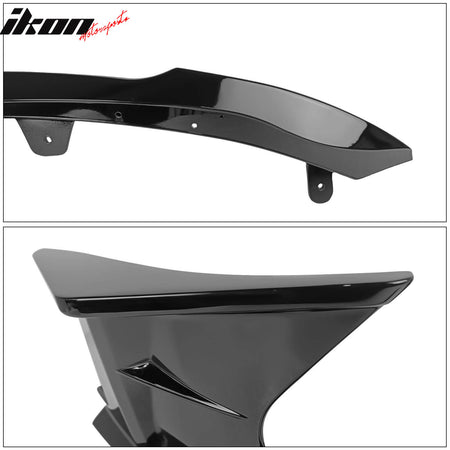 Fits 19-22 Toyota Corolla Front Bumper Lip Spoiler Gloss Black ABS Side Canards