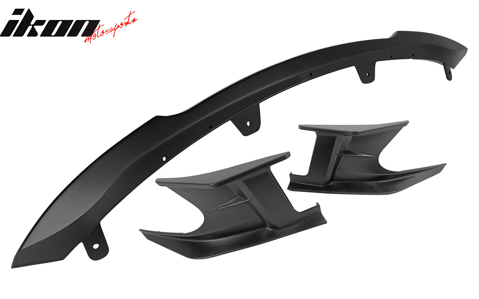 Fits 19-22 Toyota Corolla Front Bumper Lip Spoiler Matte Black ABS Side Canards