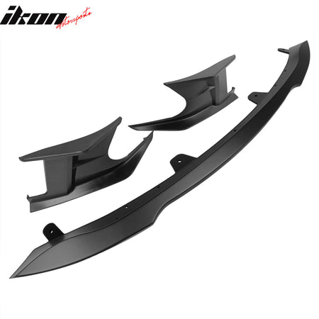 Fits 19-22 Toyota Corolla Front Bumper Lip Spoiler Matte Black ABS Side Canards