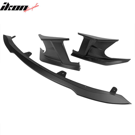 Fits 19-22 Toyota Corolla Front Bumper Lip Spoiler Matte Black ABS Side Canards