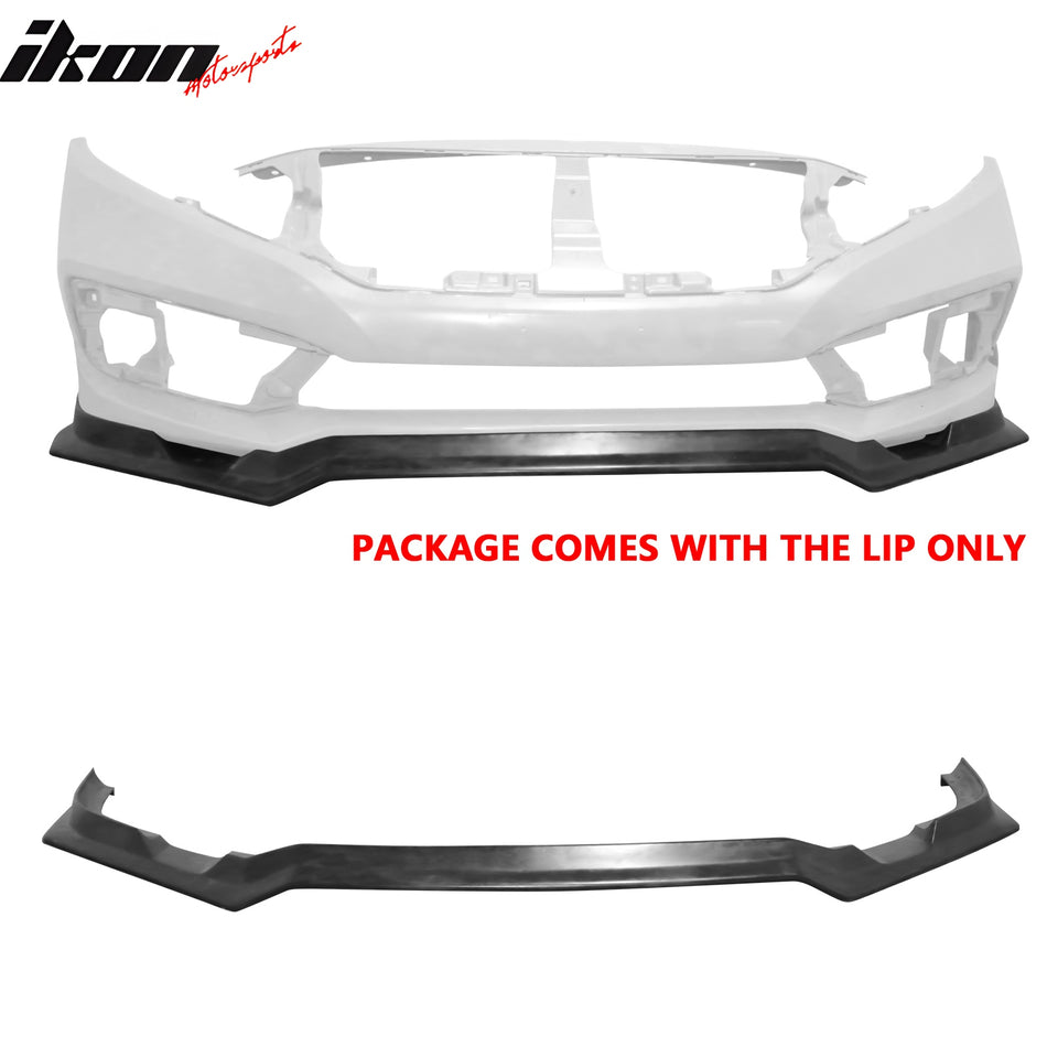 2019-2021 Honda Civic Sedan IKFM Style Front Bumper Lip Spoiler PU
