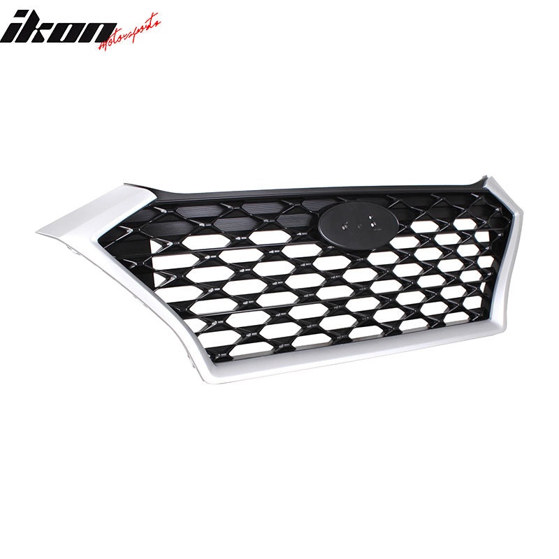 Fits 19-21 Hyundai Tucson OE Style Front Bumper Upper Grille Grill Assembly ABS
