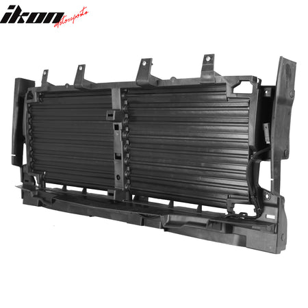 IKON MOTORSPORTS Active Grille Shutter w/ Motor, Compatible with 2019-2022 Chevy Silverado 1500 5.3L 6.2L, 84481608 84652494 GM1206103 Engine Cooling Radiator Grill Assembly Replacement, Black