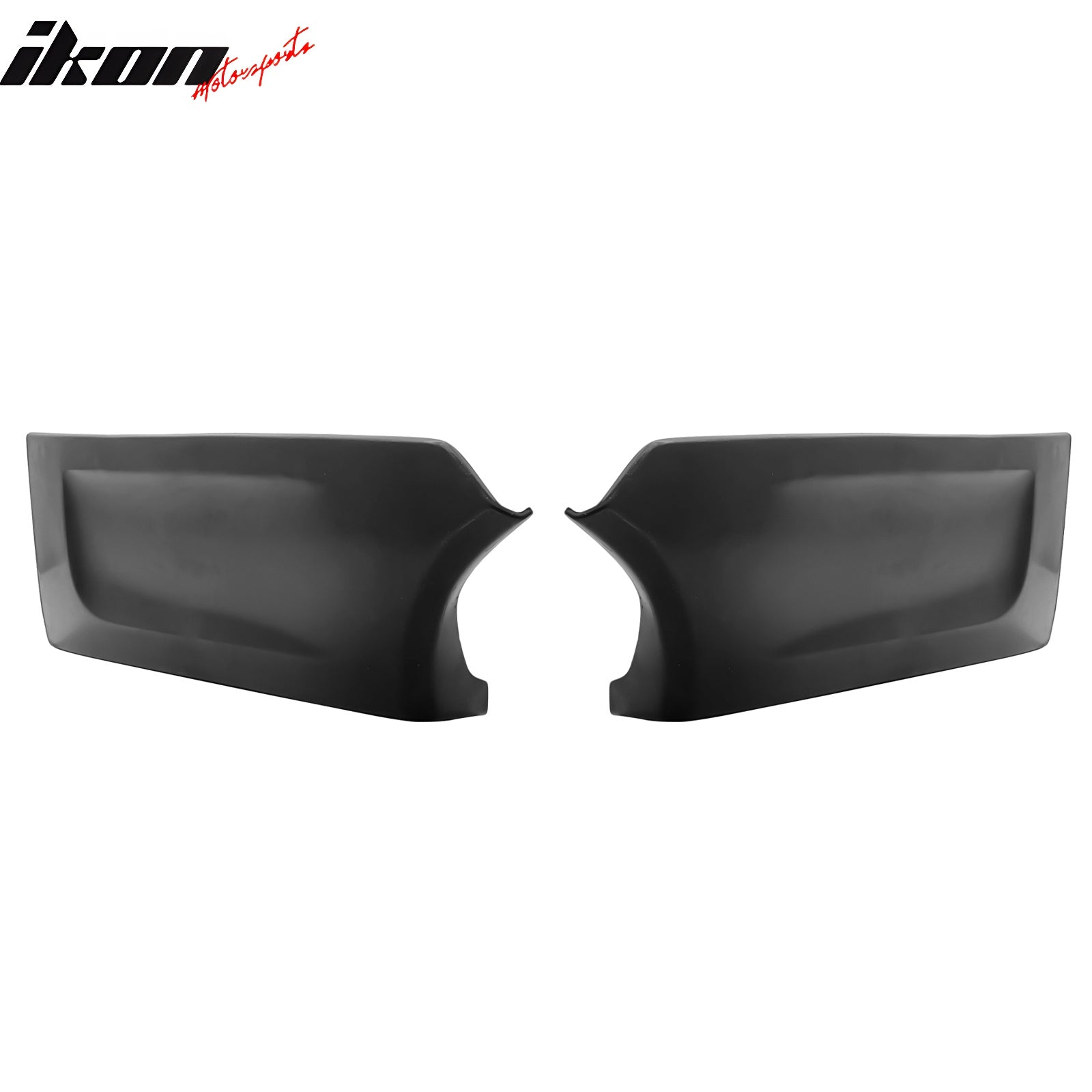 IKON MOTORSPORTS Rear Aprons, Compatible with 2019-2022 Nissan Maxima, Unpainted Black PU Polyurethane Rear Bumper Lip Lower Side Spat Valance Winglet Canard Protector 2PCS
