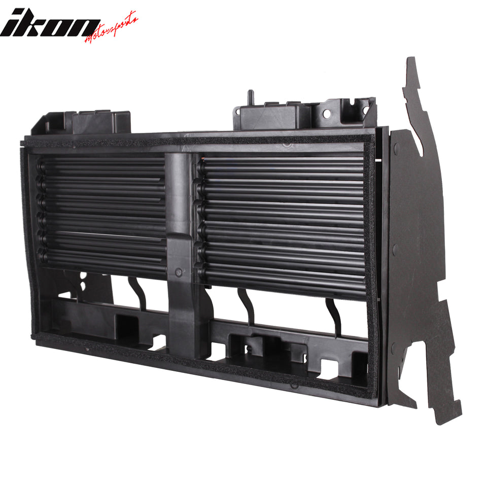 IKON MOTORSPORTS Active Grille Shutter w/ Motor, Compatible with 2019-2022 Ram 1500 Pickup 3.0L 5.7L, 68405073AD CH1206113 Engine Cooling Radiator Grill Assembly Replacement, Black