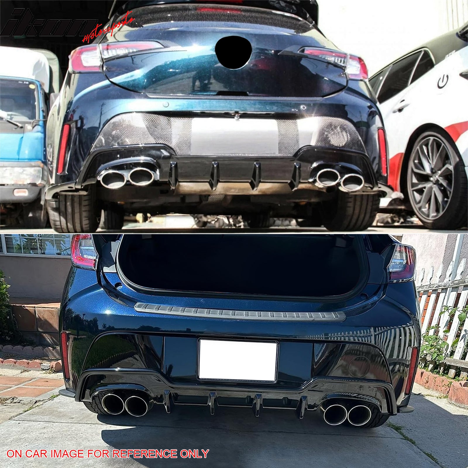 Unpainted Rear Lip Diffuser For 2019-2022 Toyota Corolla E210 Hatchback 5Door – ABS