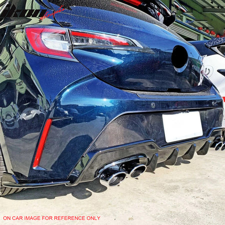 Fits 19-22 Corolla Hatchback ABS Rear Diffuser & Splitter & Dual Muffler Tip