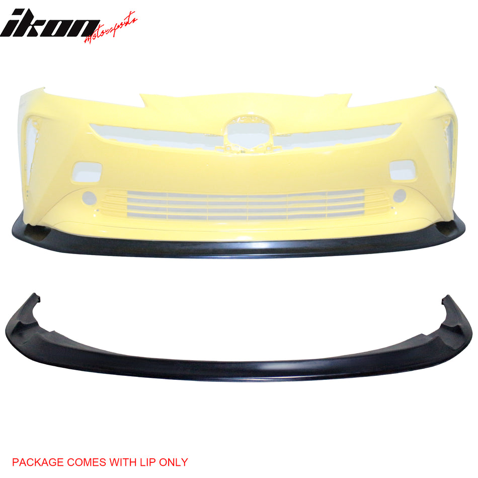 2019-2022 Toyota Prius IKFM Style Front Bumper Lip Unpainted Black PU