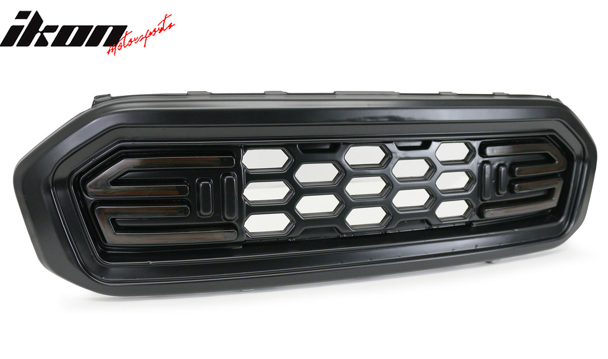 Fits 19-23 Ford Ranger XL/XLT/Lariat DF Style Upper LED Grille Smoke Lens Signal