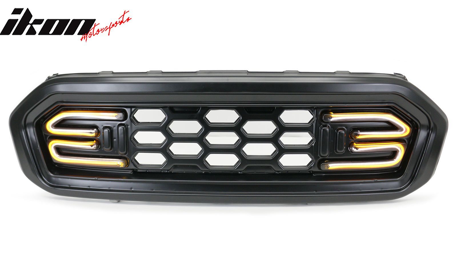 Fits 19-23 Ford Ranger XL/XLT/Lariat DF Style Upper LED Grille Smoke Lens Signal