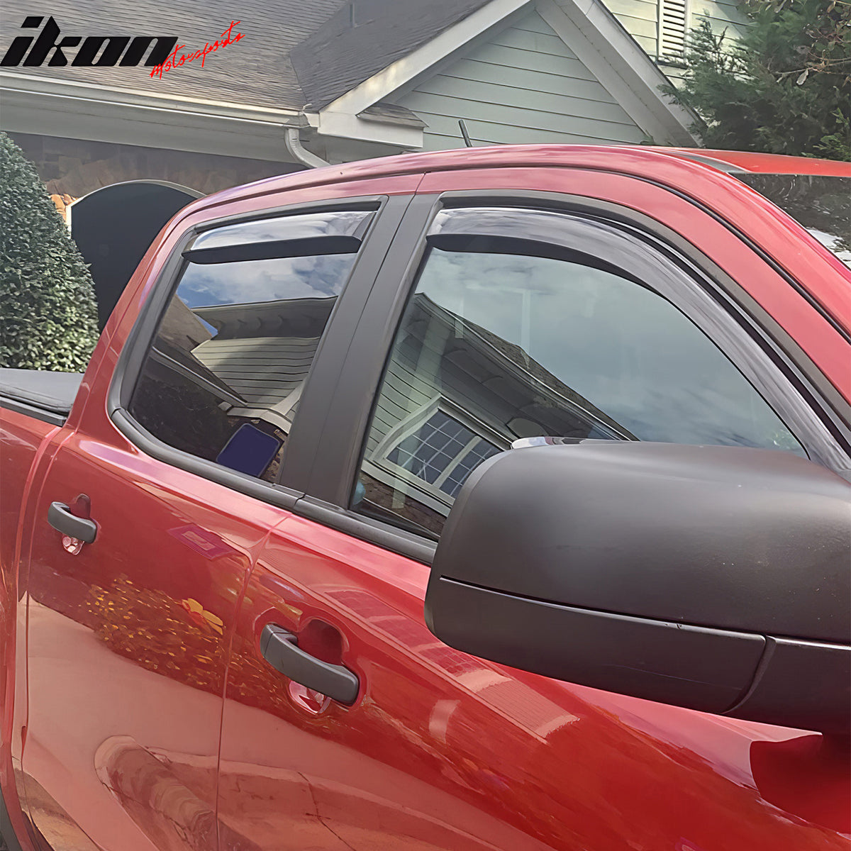Fits 19-23 Ford Ranger SupeCrew In-Channel Window Visors Rain Guards Deflectors