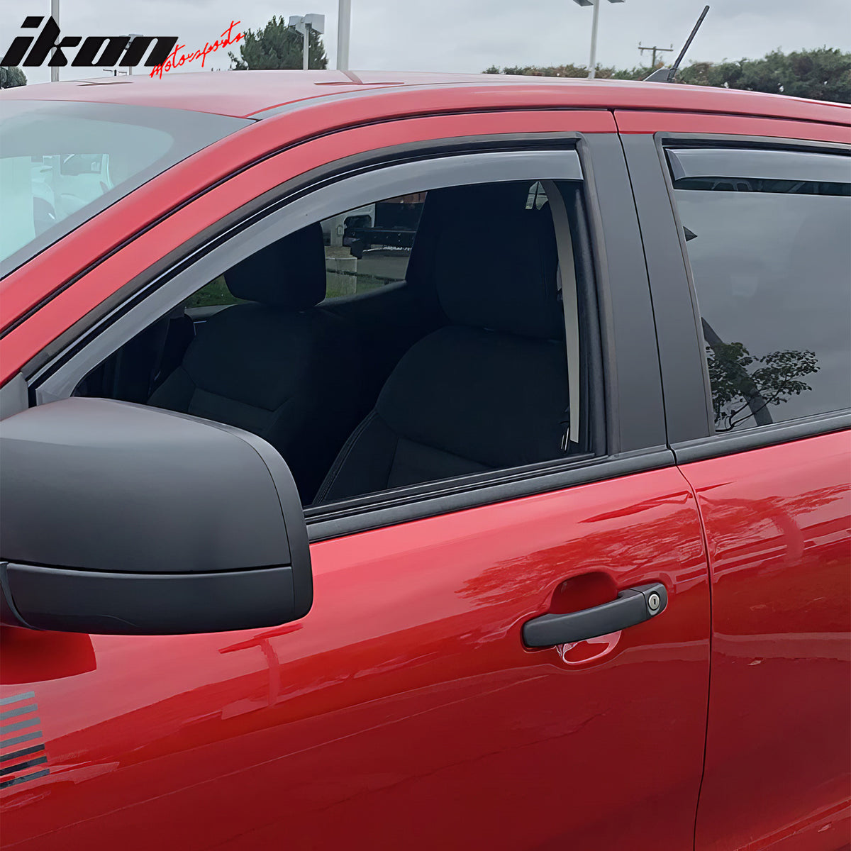 Fits 19-23 Ford Ranger SupeCrew In-Channel Window Visors Rain Guards Deflectors