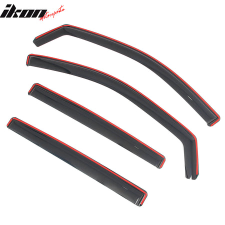 Fits 19-23 Ford Ranger SupeCrew In-Channel Window Visors Rain Guards Deflectors