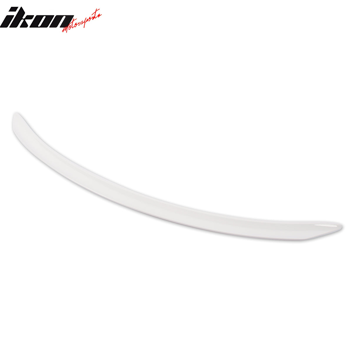 IKON MOTORSPORTS, Trunk Spoiler Compatible with 2019-2023 Mercedes-Benz C257 CLS-Class, AMG Style White ABS Plastic Rear Trunk Lid Spoiler Wing Lip