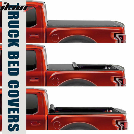 Fits 19-25 Dodge Ram 1500 6.4Ft Bed Black Soft Roll Up Tonneau Cover