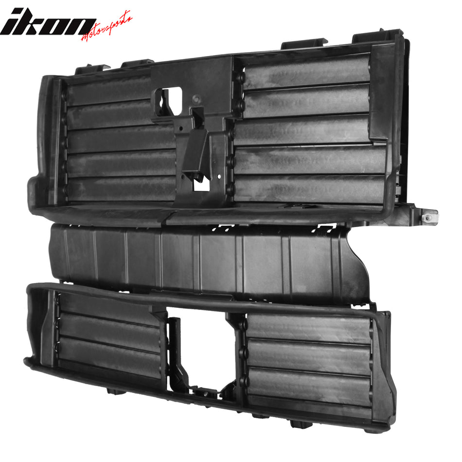 IKON MOTORSPORTS Active Grille Shutter w/ Motor, Compatible with 2019-2023 Ford Edge w/ Adaptive Cruise Control, KT4Z8475B FO1206114 Engine Cooling Radiator Grill Assembly Replacement, Black