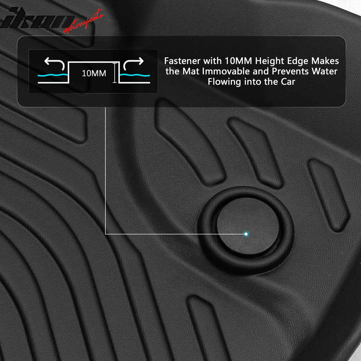 Fits 19-23 Ford Ranger Super Crew Cab 3D TPE Floor Mat All Season Carpets 3PCS