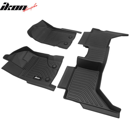 Fits 19-23 Ford Ranger Super Crew Cab 3D TPE Floor Mat All Season Carpets 3PCS