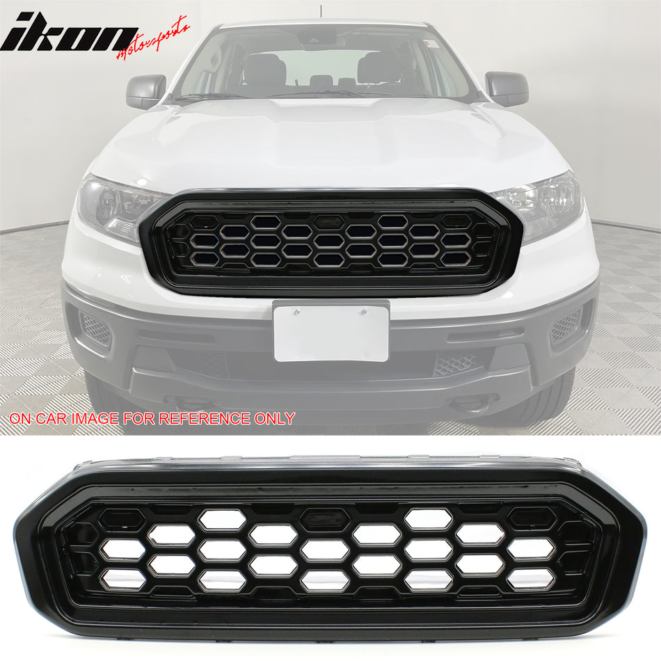 2019-2023 Ford Ranger XL/XLT/Lariat Front Upper LED Grille Smoke Lens