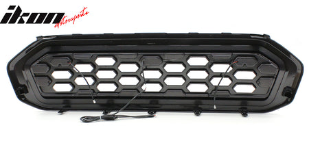 Fits 19-23 Ford Ranger XL/XLT/Lariat Front Upper LED Grille Assembly Smoke Lens