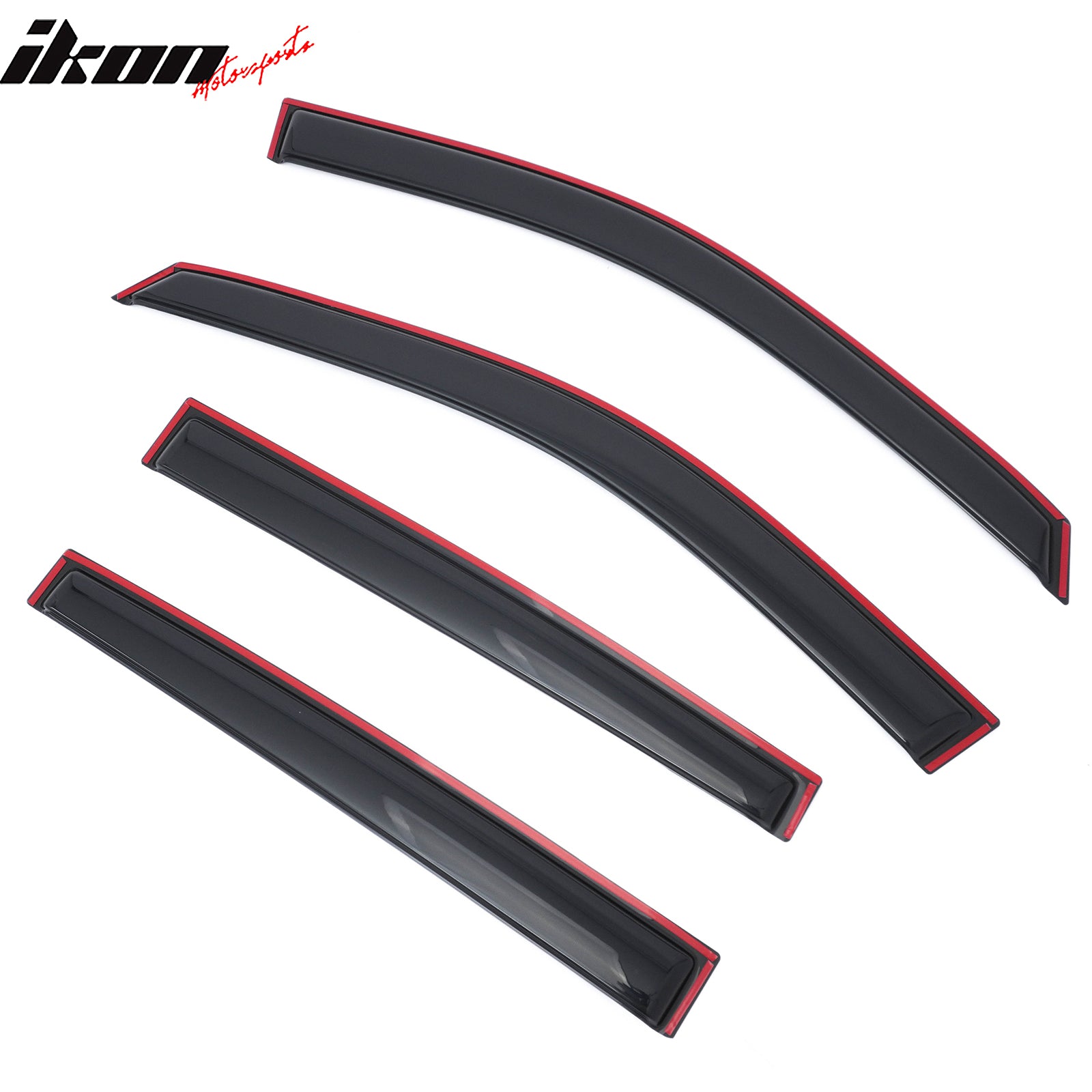 Fits 19-23 Ford Ranger T8 Crew Cab Window Visors In Channel Rain Guard Deflector