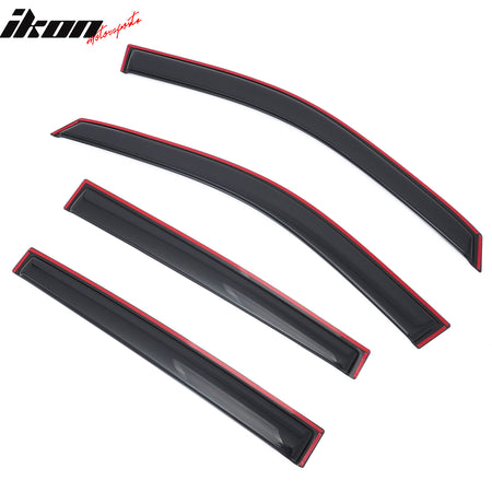 Fits 19-23 Ford Ranger T8 Crew Cab Window Visors In Channel Rain Guard Deflector