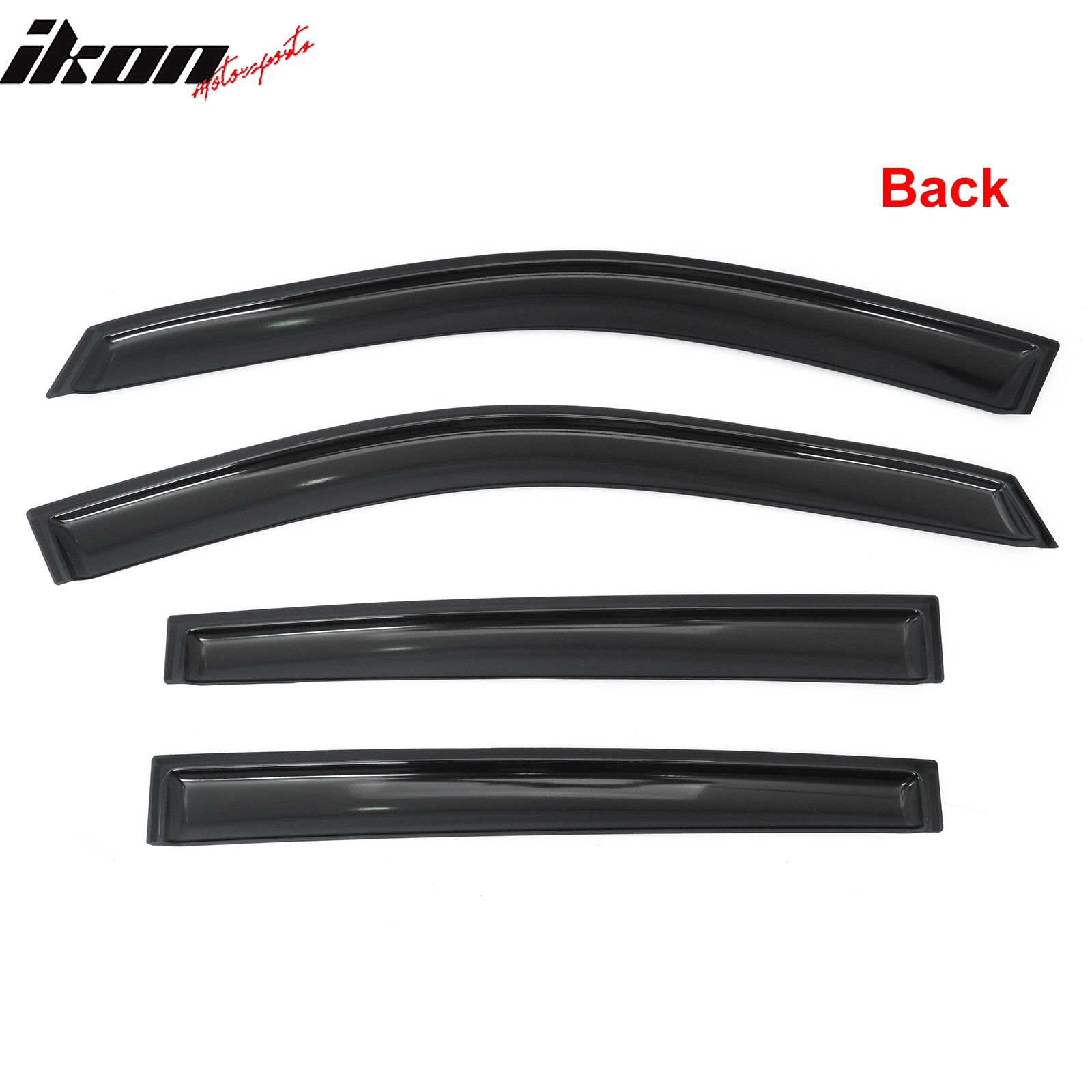 Fits 19-23 Ford Ranger T8 Crew Cab Window Visors In Channel Rain Guard Deflector