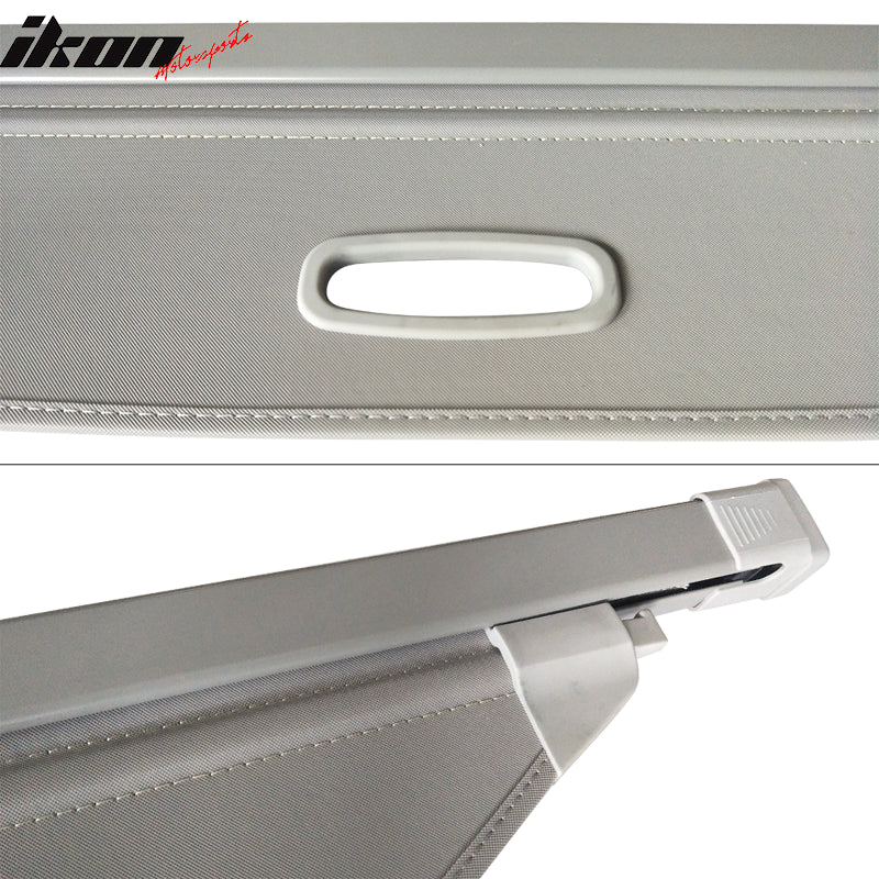 IKON MOTORSPORTS, Cargo Cover Compatible with 2019-2023 Hyundai Santa Fe, Rear Tonneau Security Cover Retractable