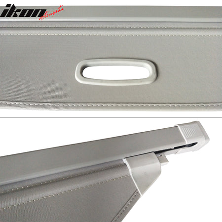 IKON MOTORSPORTS, Cargo Cover Compatible with 2019-2023 Hyundai Santa Fe, Rear Tonneau Security Cover Retractable