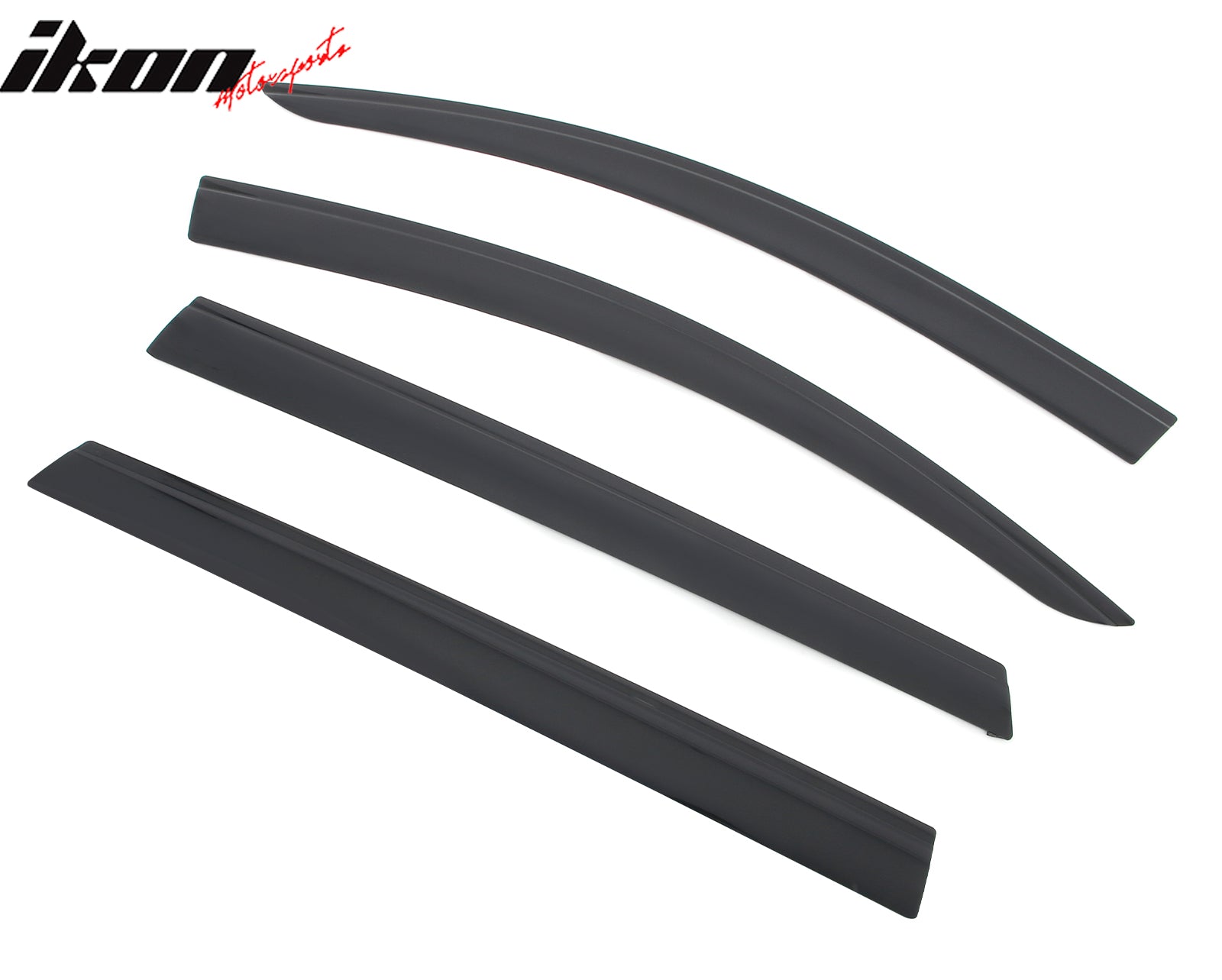 IKON MOTORSPORTS Tape on Low Profile Window Visors, Compatible with 2019-2023 Hyundai Santa Fe, Acrylic Smoke/Tinted Rain Guards, Side Window Wind Deflectors 4PCS