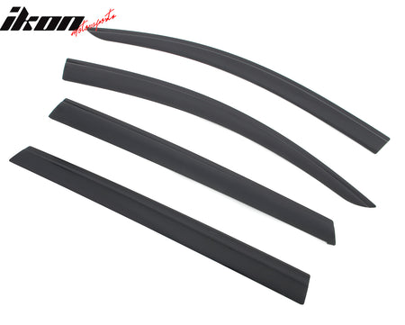 IKON MOTORSPORTS Tape on Low Profile Window Visors, Compatible with 2019-2023 Hyundai Santa Fe, Acrylic Smoke/Tinted Rain Guards, Side Window Wind Deflectors 4PCS