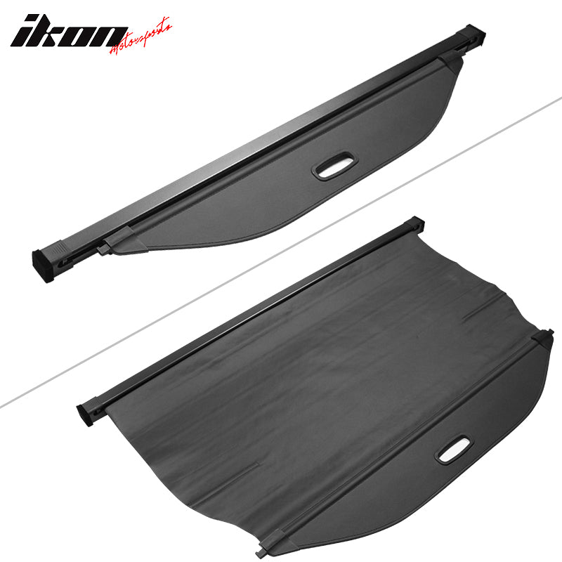 IKON MOTORSPORTS, Cargo Cover Compatible with 2019-2023 Hyundai Santa Fe, Rear Tonneau Security Cover Retractable