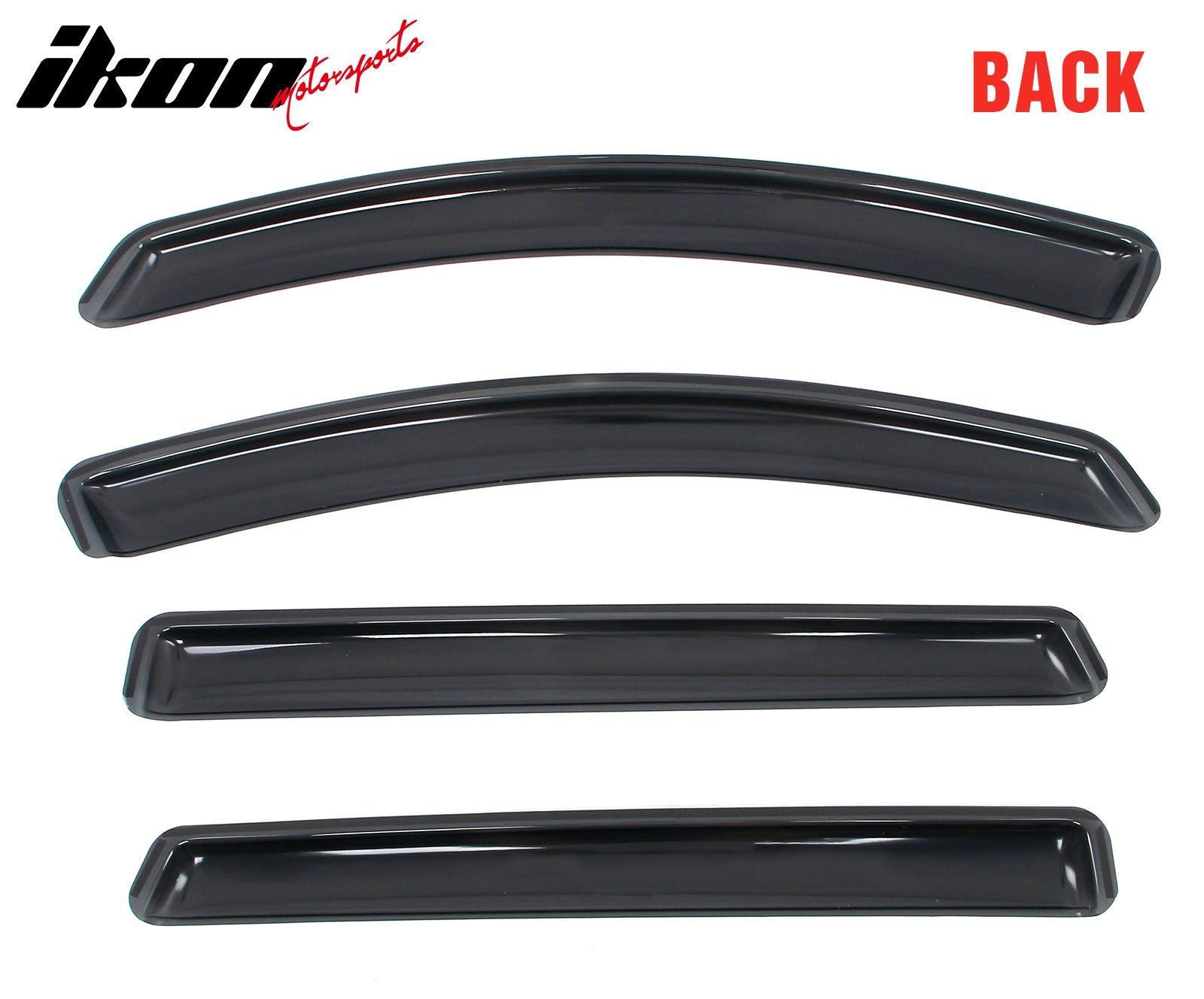 Fits 19-23 Hyundai Santa Fe In-Channel Window Deflectors Acrylic Rain Sun Shade