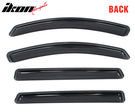 Fits 19-23 Hyundai Santa Fe In-Channel Window Deflectors Acrylic Rain Sun Shade