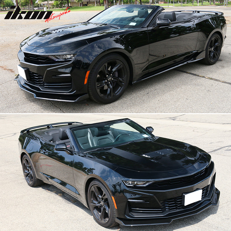 IKON MOTORSPORTS Unpainted 1LE Style Front Bumper Conversion For 2019-2024 Chevy Camaro RS/SS