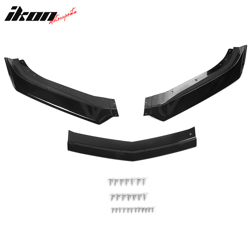 For 19-24 Camaro SS Style PP Front Bumper Cover Conversion DRL + Gloss Black Lip