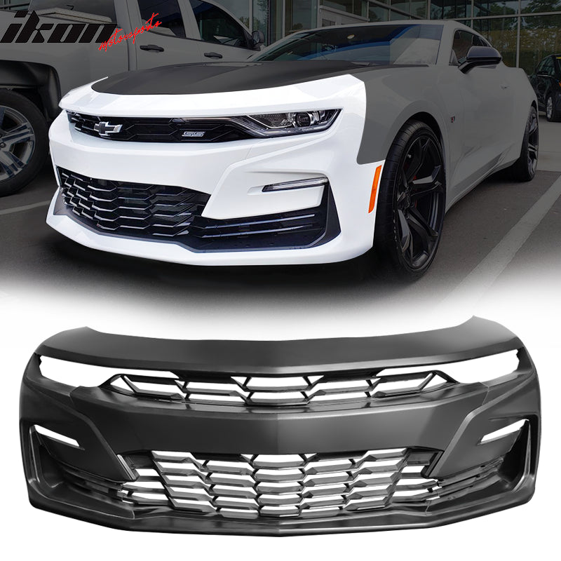 Fits 19-24 Camaro SS Style PP Front Bumper Cover Conversion LED DRL Turn Signal