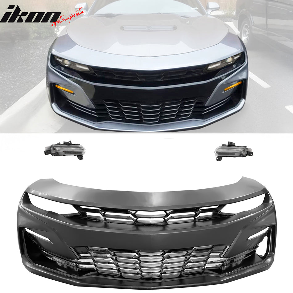 2019-2024 Chevy Camaro SS Style Front Bumper Cover W/ Turn Signal DRL