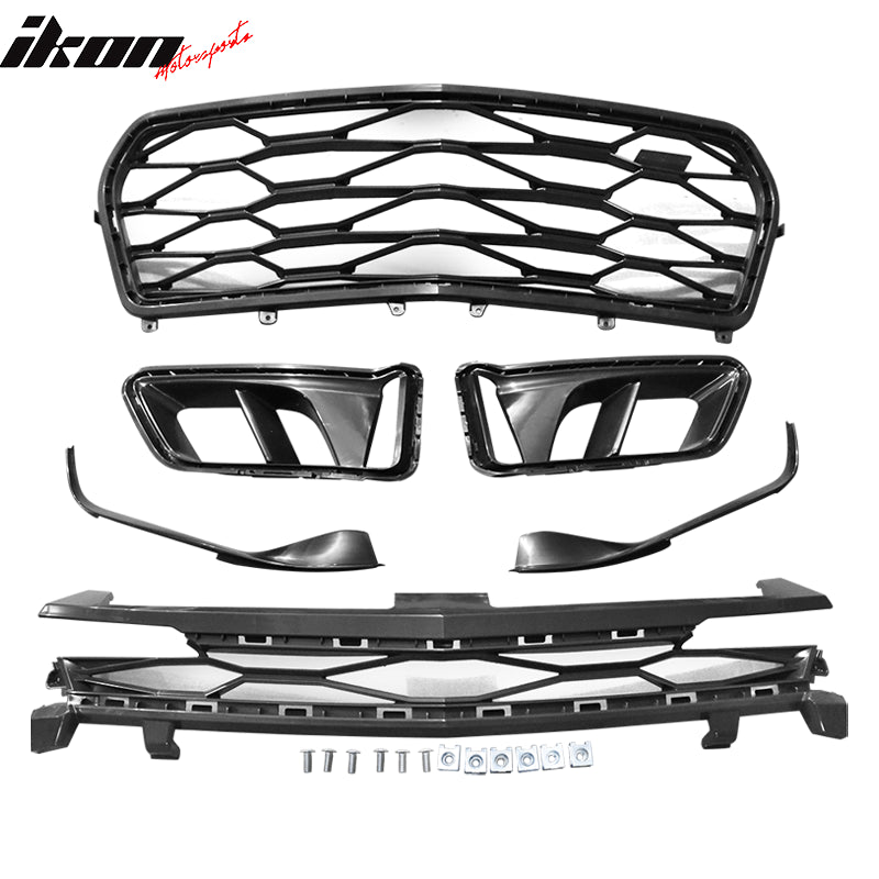 Fits 19-24 Chevy Camaro ZL1 Style Front Bumper Cover Conversion Guard W/ Canards