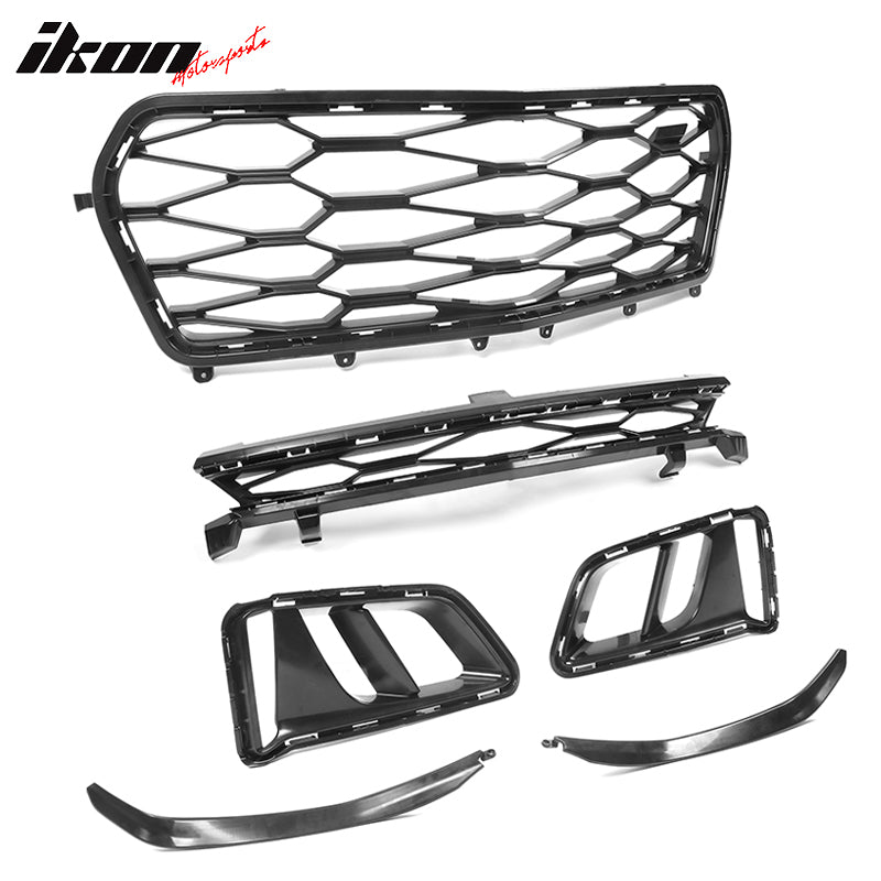 Fits 19-24 Chevy Camaro LS LT1 ZL1 Style Front Bumper Cover Conversion + Canards