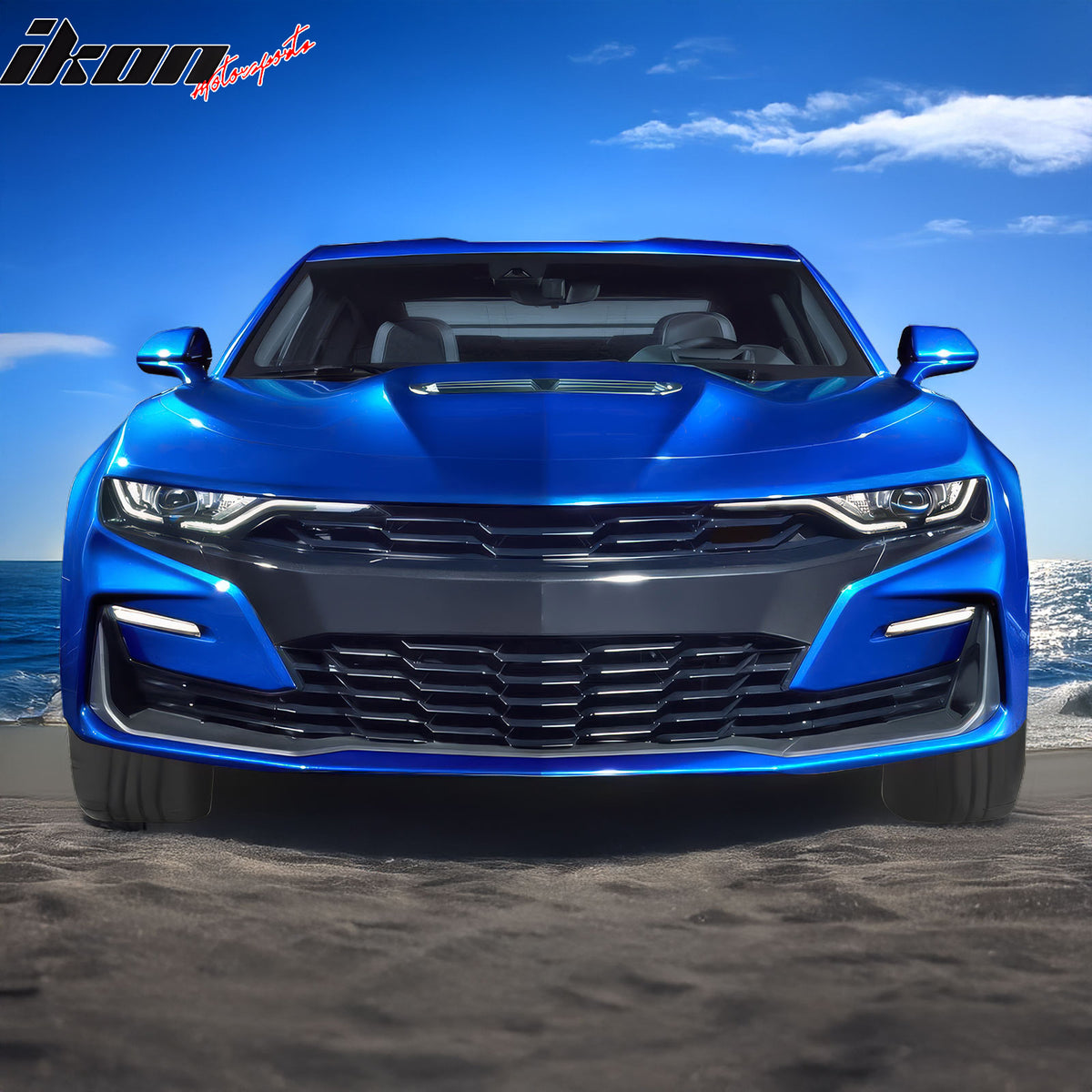 For 19-24 Camaro SS Style PP Front Bumper Cover Conversion Daytime Running Light