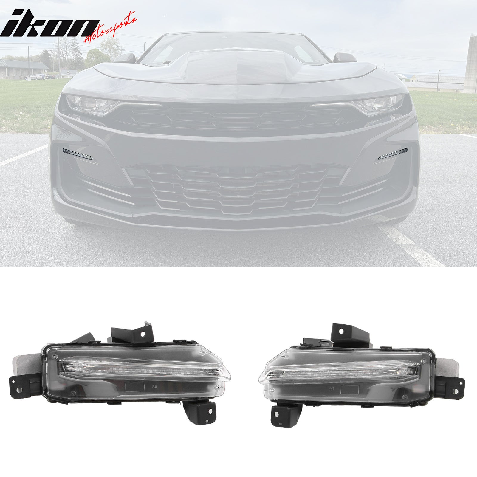 For 19-24 Camaro SS Style PP Front Bumper Cover Conversion Daytime Running Light
