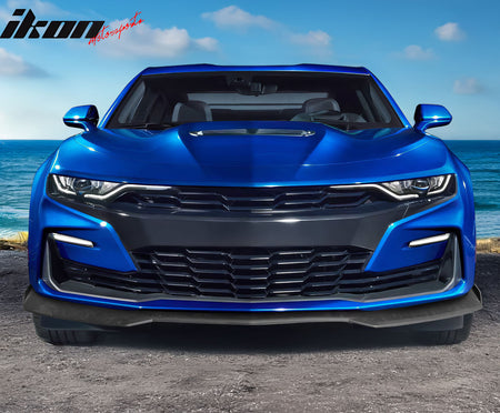 Fits 19-24 Camaro SS PP Front Bumper Cover + LED DRL Turn Signal Matte Black Lip