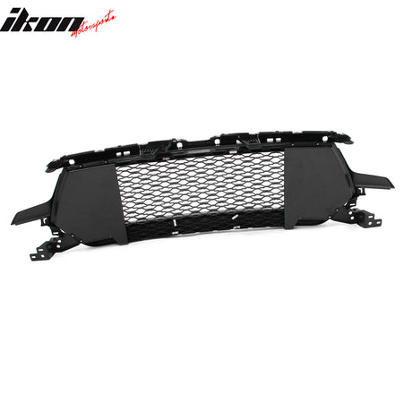 Fits 19-24 Ram 1500 Longhorn Honeycomb Front Bumper Hood Grille Gloss Black ABS