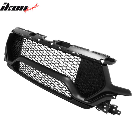 Fits 19-24 Ram 1500 Longhorn TRX Style Front Bumper Hood Grille Matte Black ABS