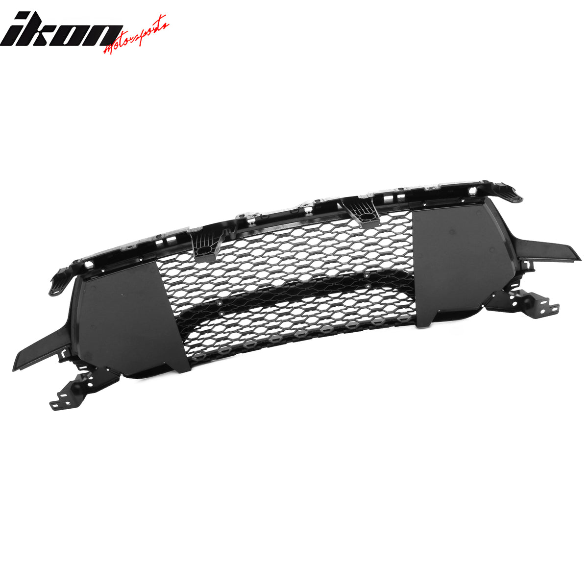 Fits 19-24 Ram 1500 Longhorn TRX Style Front Bumper Hood Grille Matte Black ABS