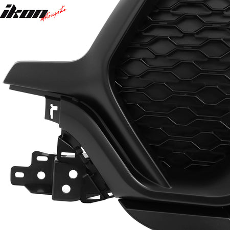Fits 19-24 Ram 1500 Longhorn TRX Style Front Bumper Hood Grille Matte Black ABS